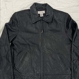 Croft & Barrow Women’s  black Leather Jacket medium